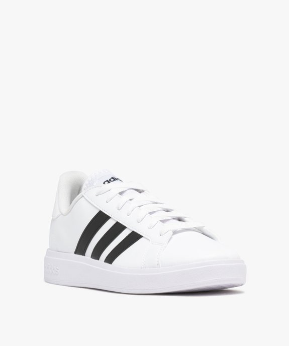 Baskets basses à bandes contrastées homme - Adidas Grand Court Base vue9 - ADIDAS - GEMO