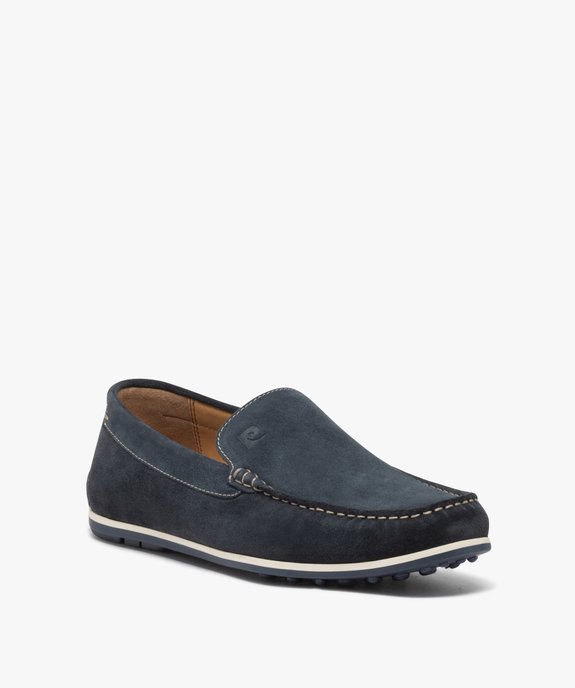 Mocassins homme unis en cuir suédé - Pierre Cardin D vue2 - PIERRE CARDIN D - GEMO