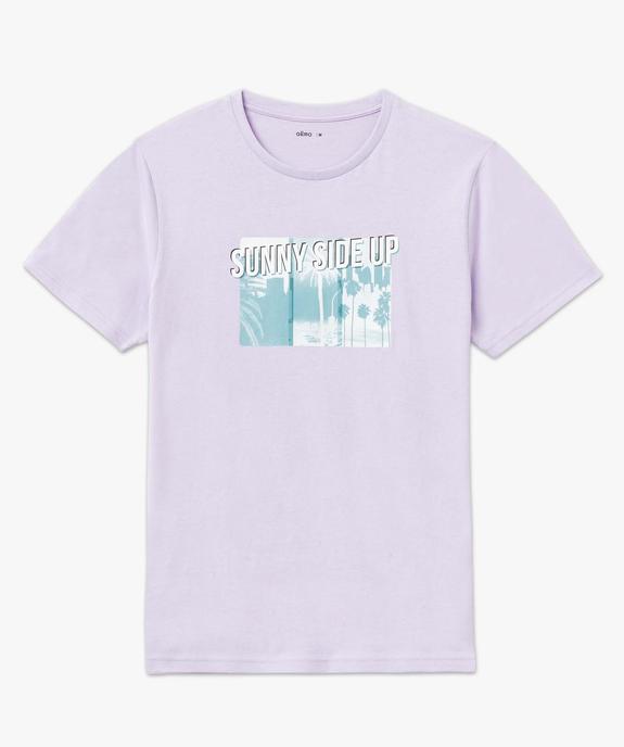 Tee-shirt homme à manches courtes à motif estival vue4 - GEMO 4G HOMME - GEMO