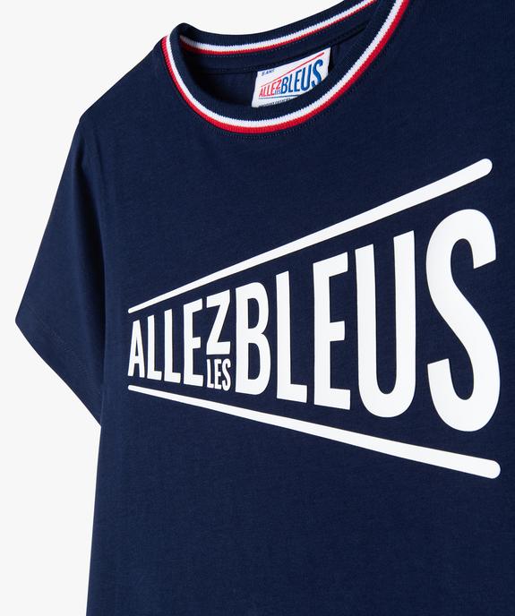Tee-shirt manches courtes message garçon vue3 - ALLEZ LES BLEUS - GEMO