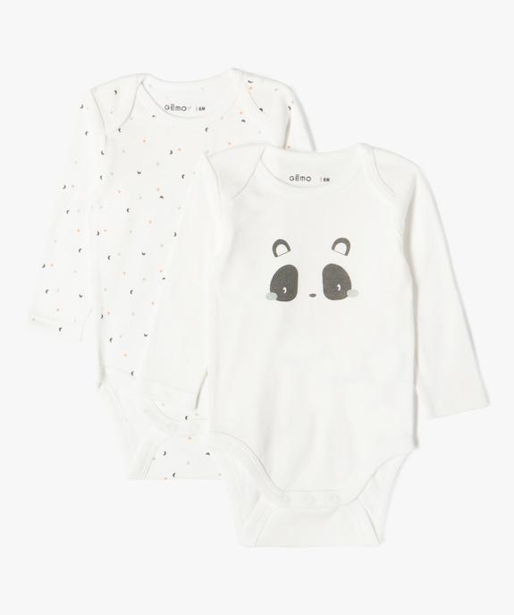 Body manches longues et col US bébé (lot de 2) vue1 - GEMO 4G BEBE - GEMO