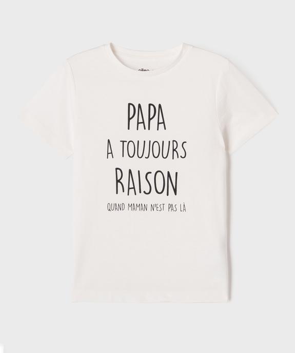 Tee-shirt manches courtes à message garçon vue1 - GEMO (ENFANT) - GEMO