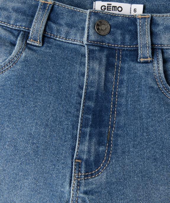 Jean flare avec taille ajustable fille vue2 - GEMO (ENFANT) - GEMO