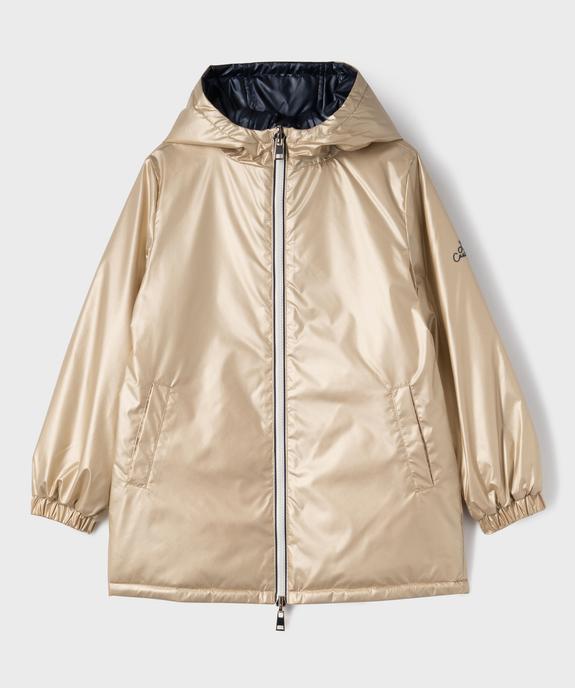 Manteau imperméable à capuche réversible fille - LuluCastagnette vue2 - LULUCASTAGNETTE - GEMO