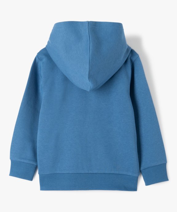 Sweat zippé et molletonné à capuche garçon vue3 - GEMO (ENFANT) - GEMO