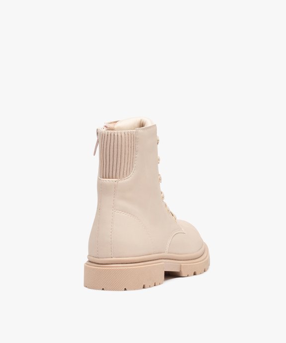 Bottines filles pastel à semelle crantée et col sportswear vue4 - GEMO (ENFANT) - GEMO