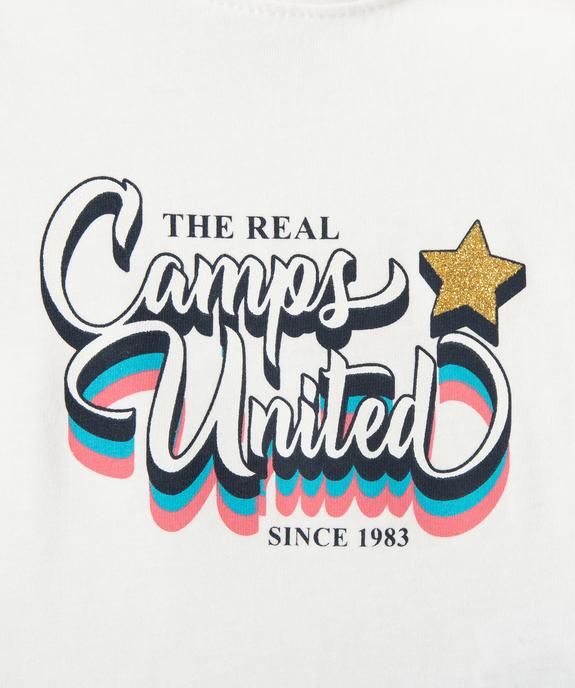 Tee-shirt bébé fille manches longues imprimé pailleté - Camps United - CAMPS UNITED Tee-shirt bébé fille manches longues imprimé pailleté - Camps United vue3 - CAMPS UNITED - GEMO