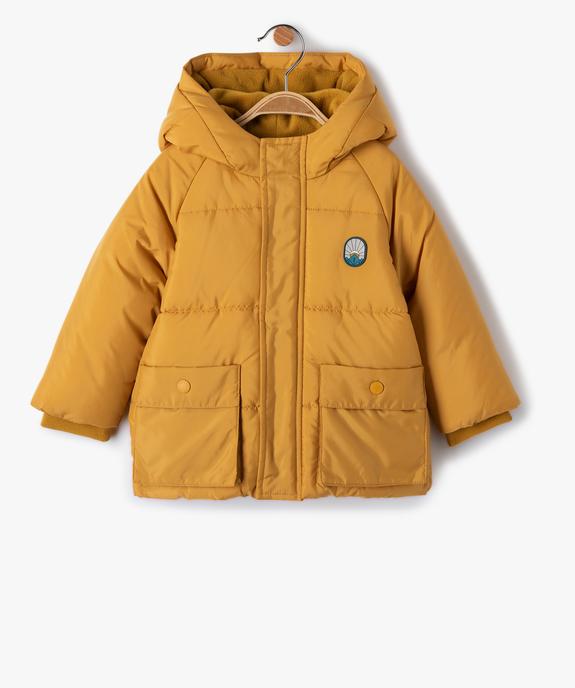 Blouson bébé garçon chaud à capuche et doublure polaire vue1 - GEMO 4G BEBE - GEMO