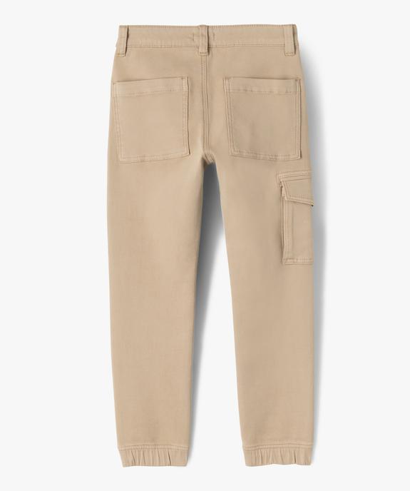 Pantalon cargo bas resserré garçon vue3 - GEMO (ENFANT) - GEMO