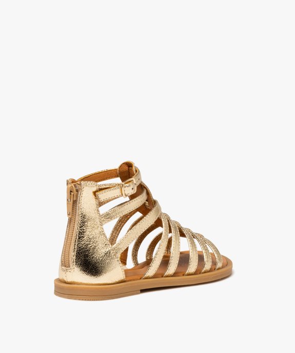 Sandales fille métallisées avec zip au talon et multibrides vue4 - LOVELY WINGS - GEMO