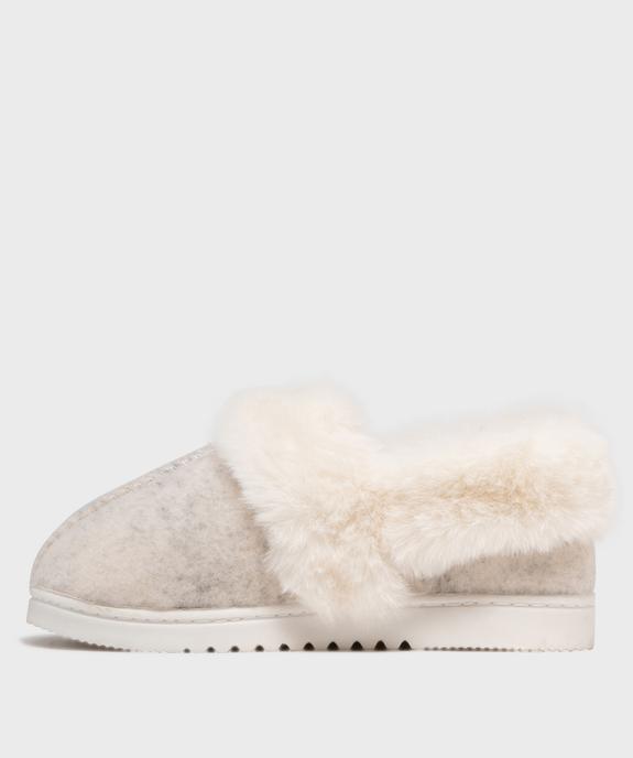 Chaussons fourrés à épaisse semelle crantée femme - LuluCastagnette vue3 - LULU CASTAGNETT - GEMO