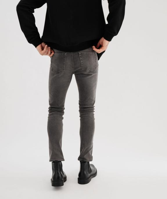 Jean skinny extensible en denim délavé et patiné homme vue3 - GEMO 4G HOMME - GEMO