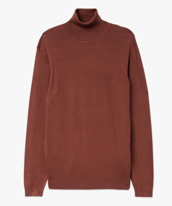 Pull à col roulé en maille fine homme vue4 - GEMO 4G HOMME - GEMO