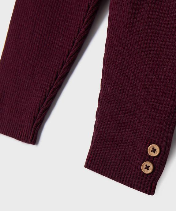 Pantalon en maille côtelée bébé fille vue3 - GEMO(BEBE DEBT) - GEMO