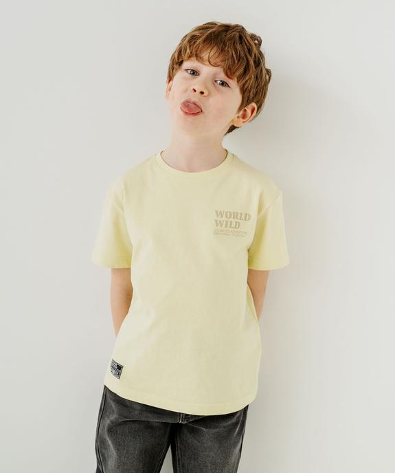 Tee-shirt imprimé recto verso garçon vue1 - GEMO 4G GARCON - GEMO