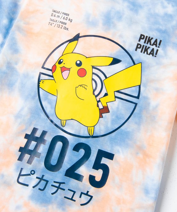 Tee-shirt garçon à manches courtes tie-and-dye - Pokémon vue3 - POKEMON - GEMO