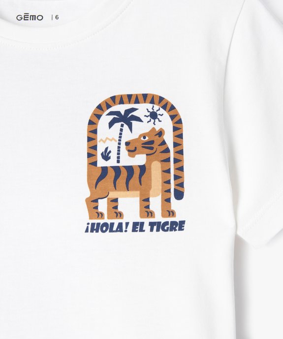 Tee-shirt imprimé à message garçon vue2 - GEMO 4G GARCON - GEMO