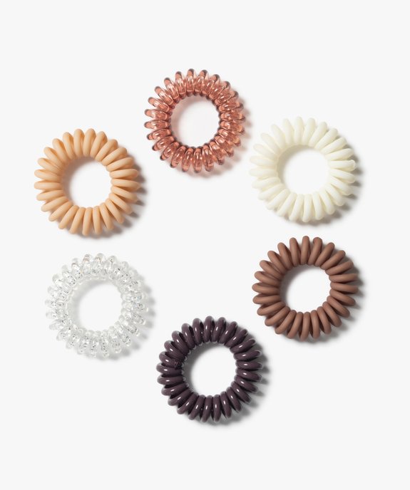 Élastique à cheveux torsadé (lot de 6) vue1 - GEMO (ACCESS) - GEMO