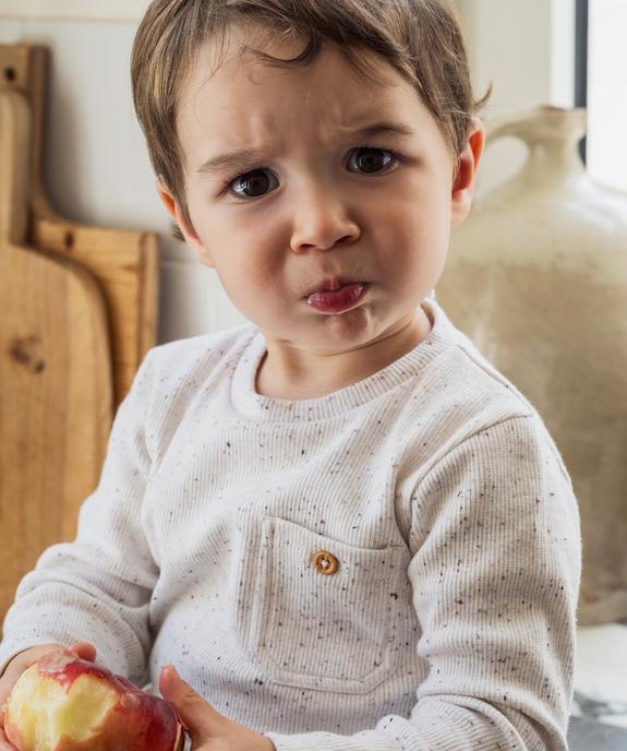 Tee-shirt manches longues en maille côtelée bébé garçon vue5 - GEMO(BEBE DEBT) - GEMO