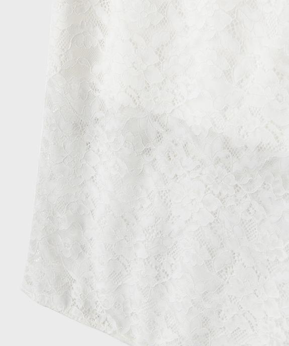 Jupe longue en dentelle fille vue3 - GEMO (JUNIOR) - GEMO