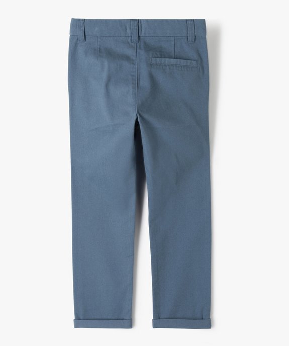 Pantalon chino 100% coton garçon vue3 - GEMO 4G GARCON - GEMO