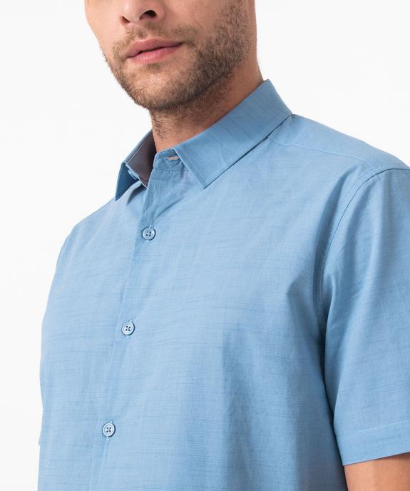 Chemise à manches courtes en coton léger homme vue2 - GEMO (HOMME) - GEMO
