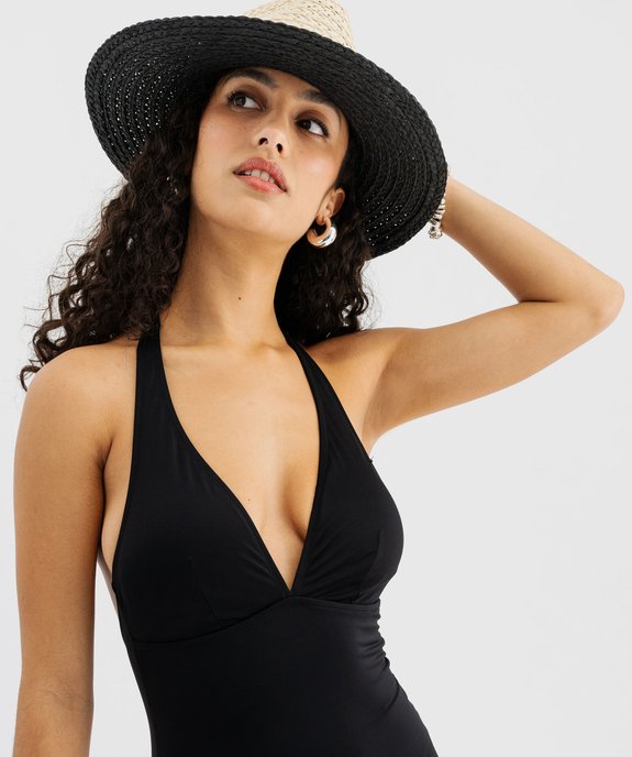 Maillot de bain femme une pièce à nouer dans le cou vue5 - GEMO (PLAGE) - GEMO