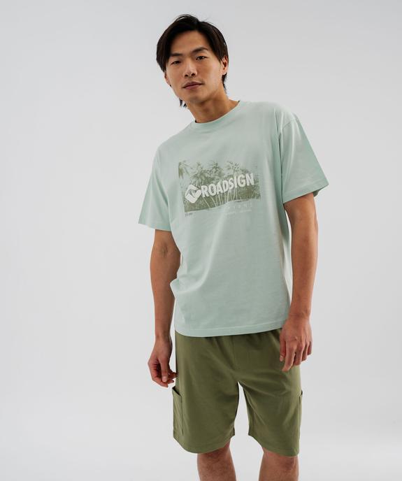 Pyjashort en jersey de coton imprimé homme - Roadsign vue2 - ROADSIGN GEMO FOR GOOD D - GEMO
