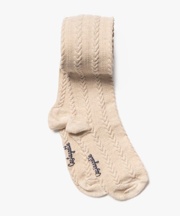 Collants chauds à torsades bébé fille - LuluCastagnette vue1 - LULUCASTAGNETTE - GEMO