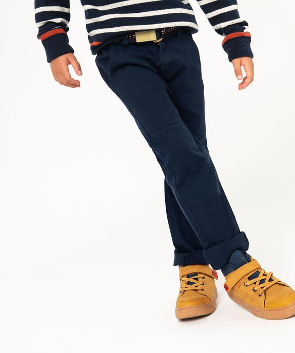 Pantalon chino avec renforts genoux garçon vue1 - LULUCASTAGNETTE - GEMO