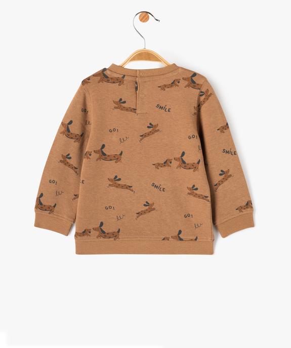Sweat en maille bouclette imprimée bébé garçon vue3 - GEMO(BEBE DEBT) - GEMO