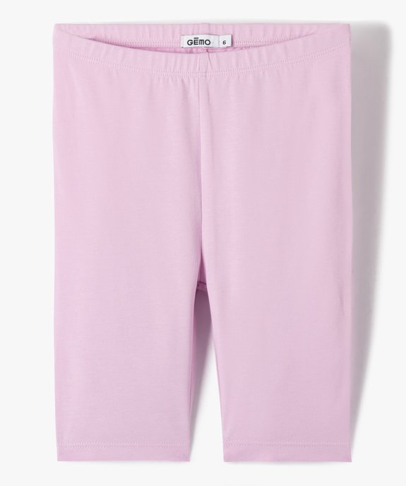 Legging court cycliste uni fille vue1 - GEMO 4G FILLE - GEMO