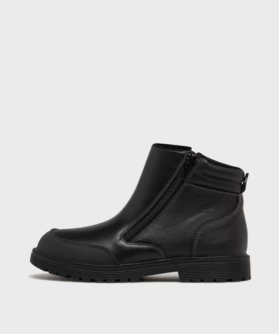 Boots fourrés avec fermeture double zip garçon - Buggy vue3 - BUGGY - GEMO