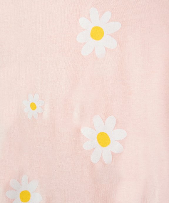Pyjama fille 2 pièces dépareillées à motifs fleurs vue2 - GEMO (ENFANT) - GEMO