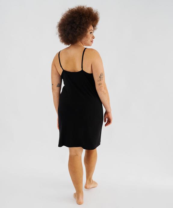 Nuisette à bretelles et col V en dentelle femme grande taille vue13 - GEMO 4G FEMME - GEMO