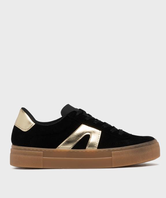 Baskets dessus cuir avec patchs léopard femme - Camps United vue2 - CAMPS - GEMO