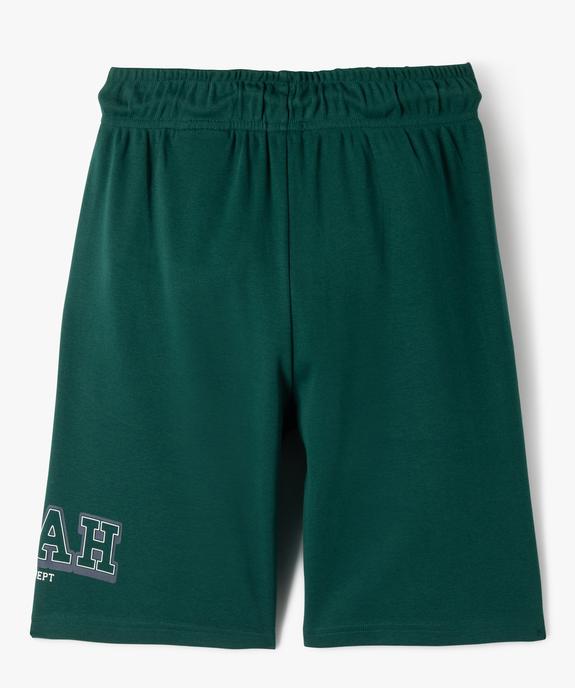 Bermuda en maille avec ceinture élastique garçon vue3 - GEMO (JUNIOR) - GEMO