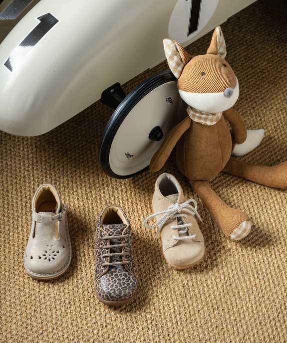 Chaussures premiers pas en cuir pailleté bébé fille - NA! vue6 - NA! - GEMO