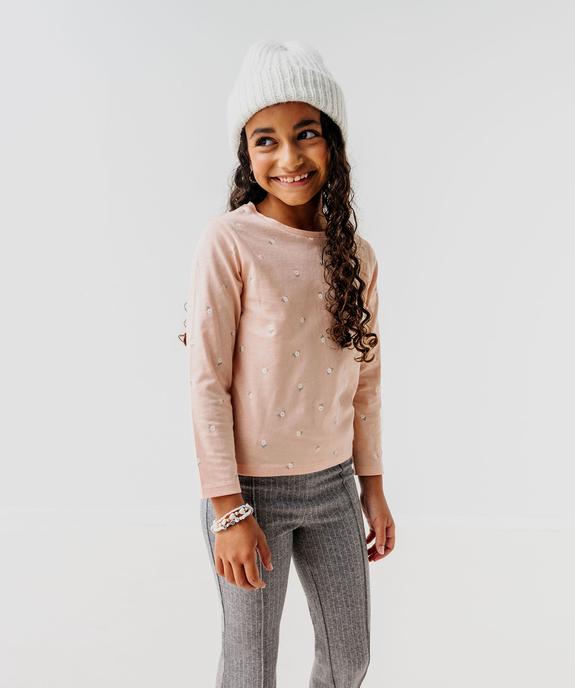 Tee-shirt manches longues imprimé fille vue5 - GEMO 4G FILLE - GEMO
