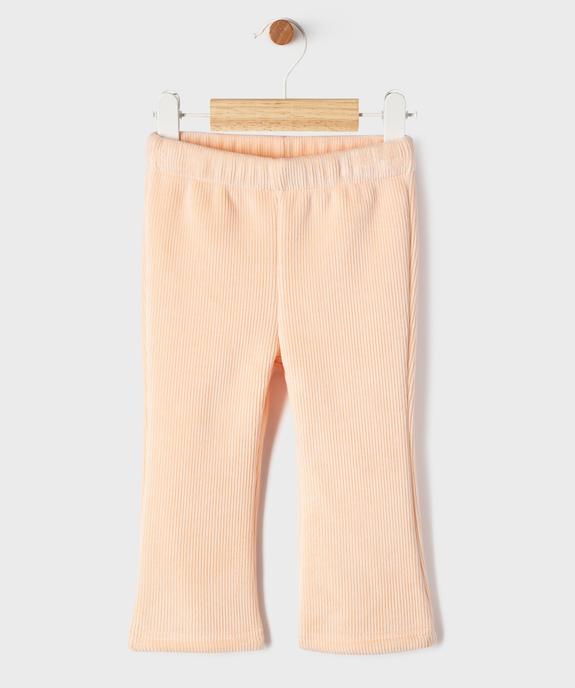 Pantalon en maille côtelée à doublure fourrure imitation bébé fille vue1 - GEMO(BEBE DEBT) - GEMO