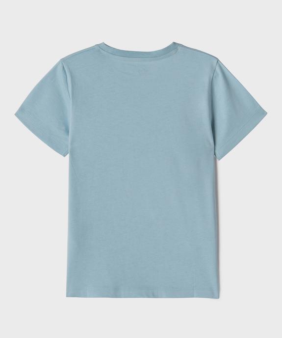 Tee-shirt à manches courtes en coton uni garçon vue3 - GEMO (ENFANT) - GEMO