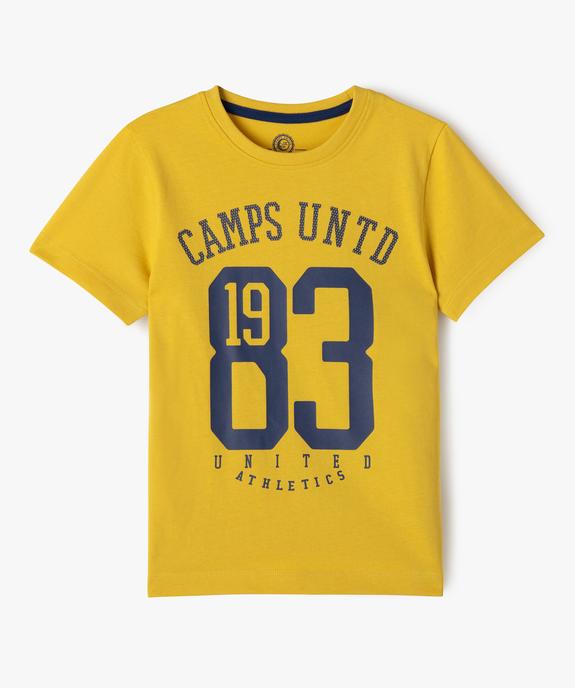 Tee-shirt imprimé style campus garçon vue1 - CAMPS GEMO FOR GOOD - GEMO