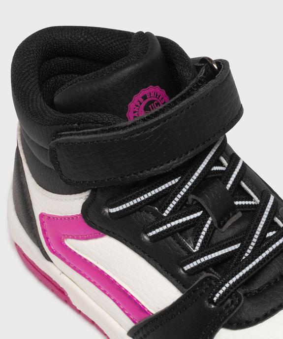 Baskets montantes tricolores à lacets élastiques et scratch fille vue6 - CAMPS GEMO FOR GOOD - GEMO