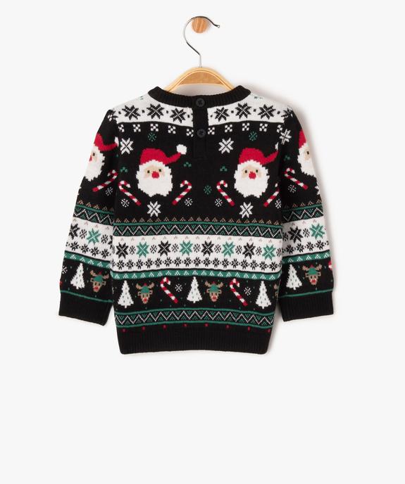 Pull de Noël jacquard bébé garçon vue3 - GEMO(BB COUCHE) - GEMO