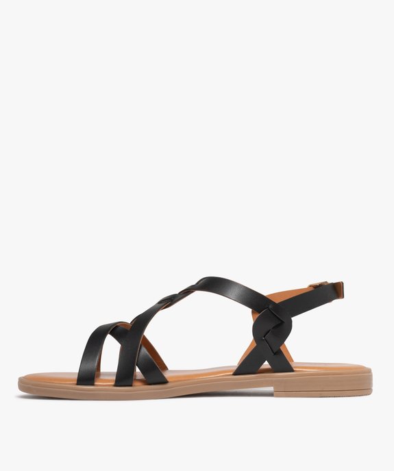 Sandales plates à brides entrecroisées femme - Valentina Baldano vue3 - VALENTINA BALDA - GEMO