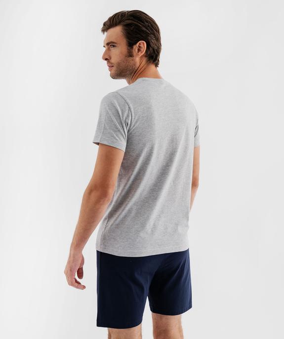 Pyjashort bicolore homme vue8 - GEMO 4G HOMME - GEMO