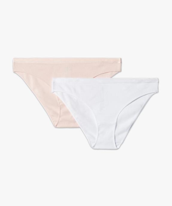 Culotte femme en maille côtelée (lot de 2) vue4 - GEMO 4G FEMME - GEMO