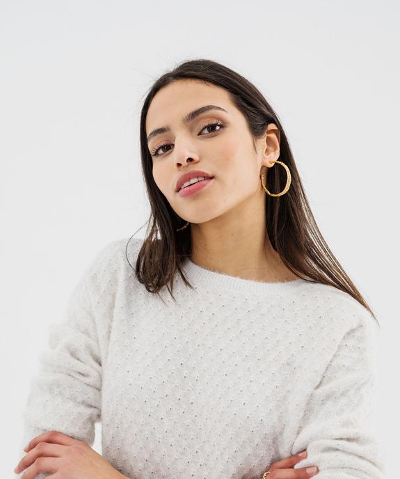 Pull en maille fantaisie avec fil métallisé femme vue4 - GEMO(FEMME PAP) - GEMO
