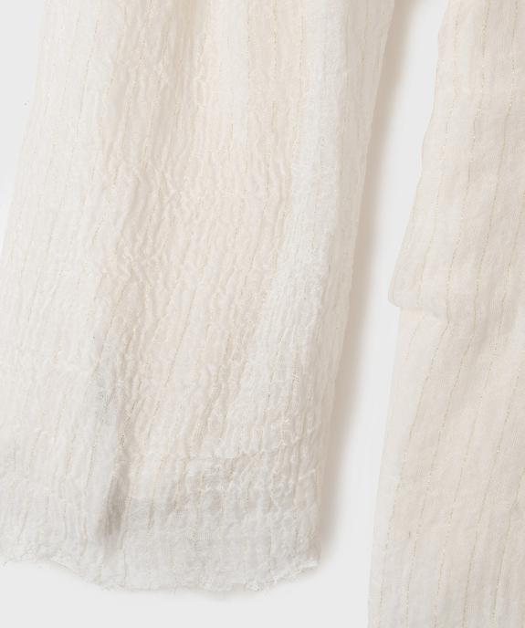 Foulard en maille gaufrée et pailletée femme vue2 - GEMO 4G FEMME - GEMO