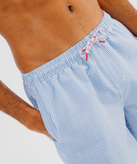 Short de bain rayé et gaufré homme vue3 - GEMO (PLAGE) - GEMO